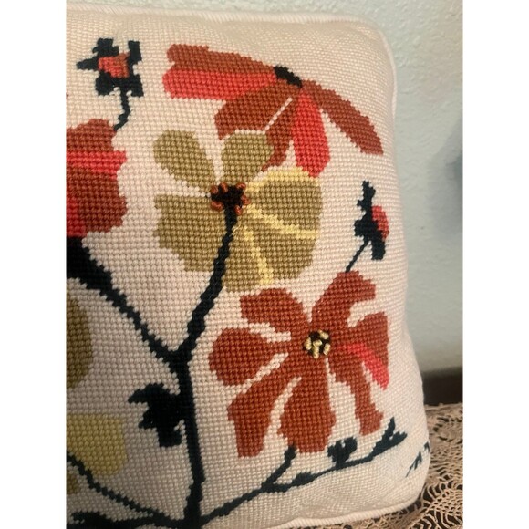 1971 Cross Stitch Autumn Throw Pillow - Picture 3 of 7